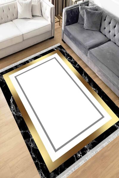 Motto Rug Store Eko Dijital Baskı Yıkanabilir Kaymaz Taban Dekoratif Salon Ha...
