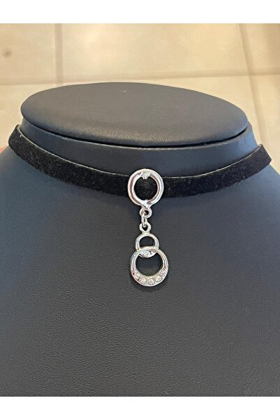 Gönülden Tasarım اللون الفضي تصميم الزركون حجر Chocker الرقبة قلادة