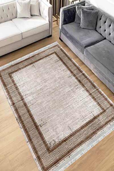 Motto Rug Store Eko Dijital Baskı Yıkanabilir Kaymaz Taban Dekoratif Salon Ha...