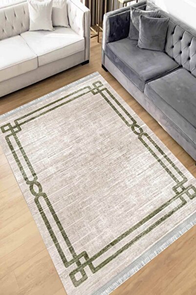 Motto Rug Store Eko Dijital Baskı Yıkanabilir Kaymaz Taban Dekoratif Salon Ha...