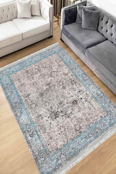 Motto Rug Store Eko Dijital Baskı Yıkanabilir Kaymaz Taban Dekoratif Salon Ha...