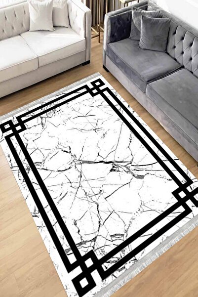 Motto Rug Store Eko Dijital Baskı Yıkanabilir Kaymaz Taban Dekoratif Salon Ha...