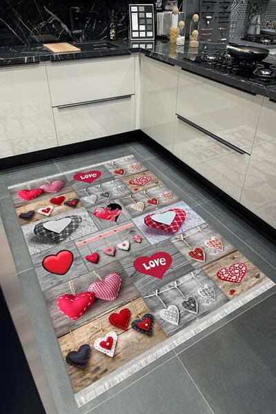 Motto Rug Store Eko Dijital Baskı Kaymaz Tabanlı Leke Tutmaz Makinede Yıkanab...