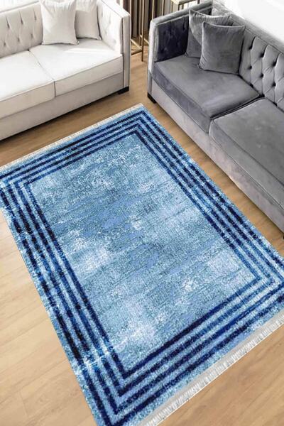 Motto Rug Store Eko Dijital Baskı Yıkanabilir Kaymaz Taban Dekoratif Salon Ha...