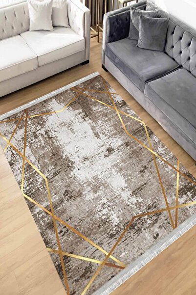 Motto Rug Store Eko Dijital Baskı Yıkanabilir Kaymaz Taban Dekoratif Salon Ha...