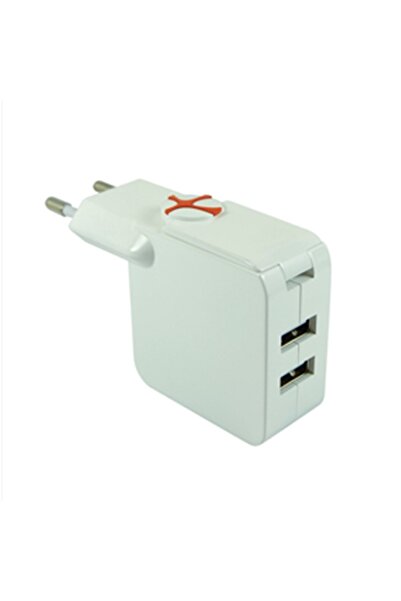 Tunçmatik Tsk6061 Flipcharger 2usb 2.4a Micro Usb Duvar Şarjı