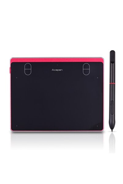 Acepen Ap604 Kırmızı 6x4" 8192 Seviye Basınç Çizim Grafik Tablet