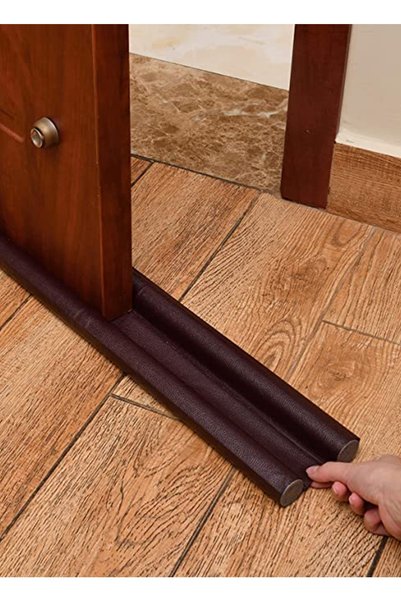 minufco 3 Pieces Brown Double-Sided Under-Door Wind Cold and Insect Preventing Thermal Insulation Sponge