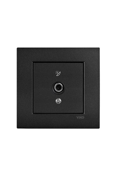 Tamer Elektrik Viko Artline Novella Black Satellite Socket with Frame with F Connector -92605597