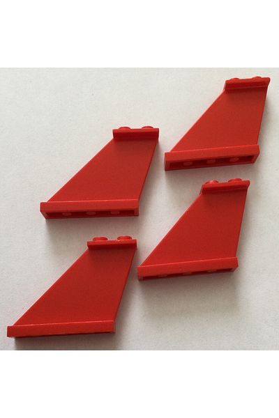 LEGO Original Moc Custom Accessory Brick Tail 4 X 1 X 3 Red Wing Brick 2 Pieces Will Be Sent