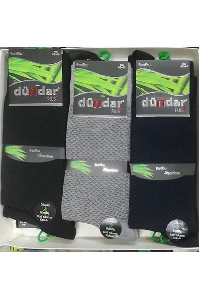 Dündar Men's Bamboo Lycra Socks 5602 12 Pack