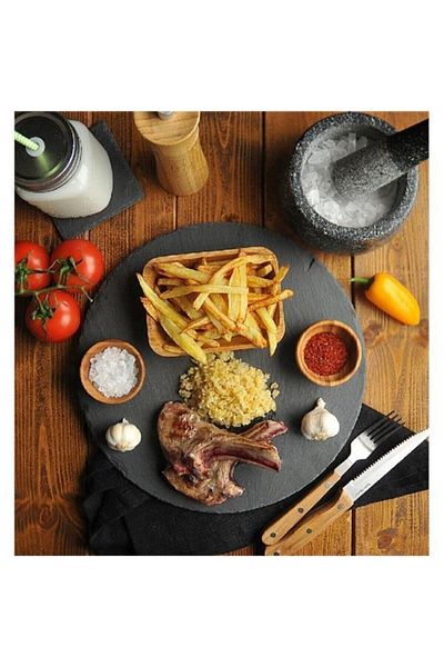 Bambum Black Taşev Galeras Round Presentation Plate T1609