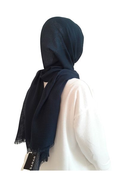 Sarar Cotton Mesh Etamine Patterned Lajivert Shawl 75x185