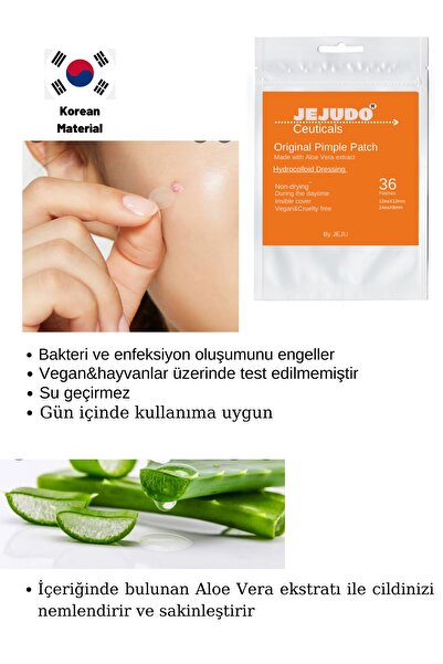 JEJUDO Ceuticals Original Pimple Patch 36 Patch Sivilce Ve Akne Bandı