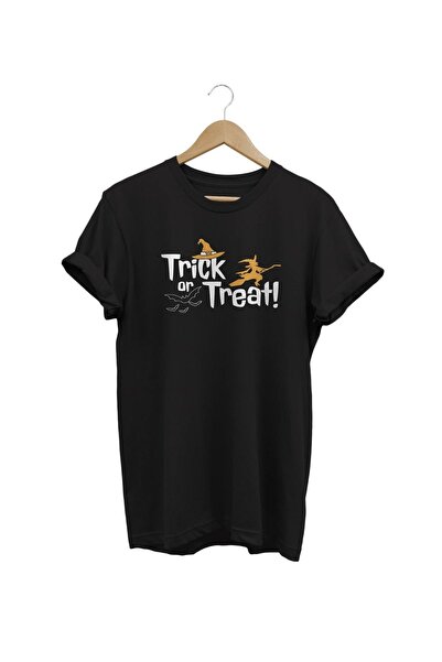 FECCY Tricou imprimat Trick Or Treat - 100% bumbac, tricou imprimat digital