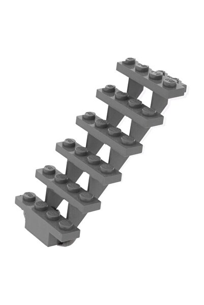 LEGO Orjinal Aksesuar Moc Custom Bina Tuğla Stairs 7 X 4 X 6 Koyu Gri Merdive...