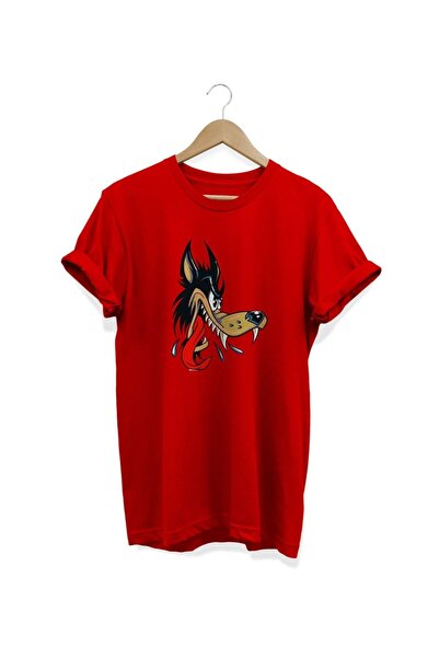 FECCY Tricou cu imprimeu Big Bad Wolf - 100% bumbac, imprimat digital