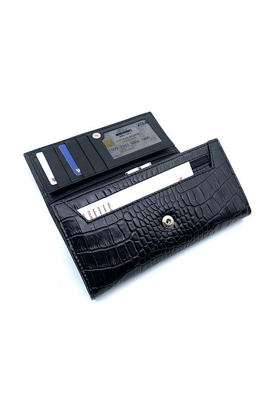 Eminsa Women's Red Crocodile Leather Wallet