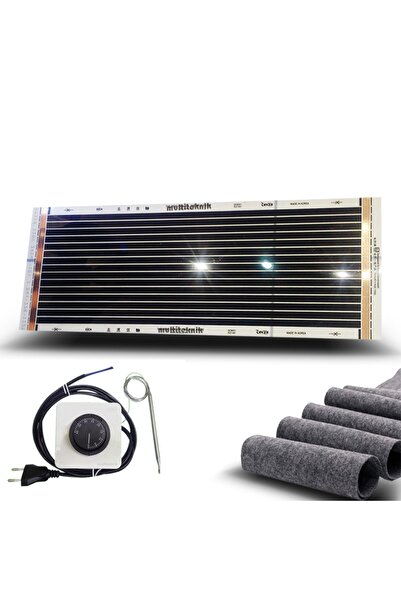 multiteknik Rexva 25x80 Karbon Isıtıcı Film + Keçeli + Analog Gazlı Termostatlı
