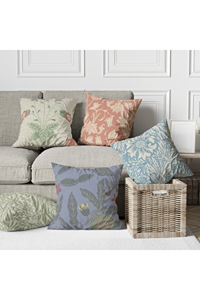 LadiesHome طقم غطاء وسادة مطبوع رقميًا على الوجهين بتصميم مخصص مكون من 5 قطع