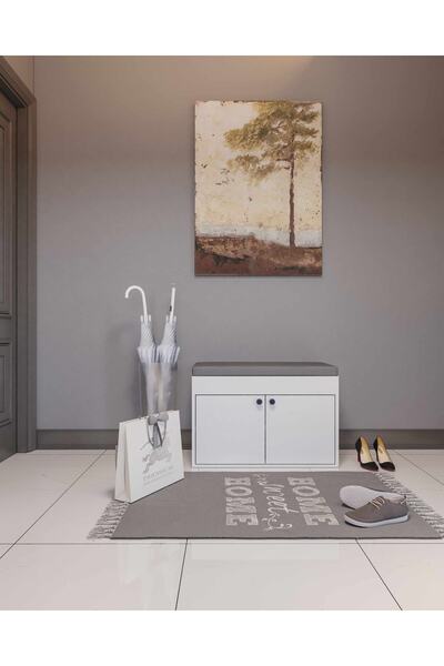 MERLİN MOBİLYA Side 2 Katlı Puf Oturaklı Ayakkabılık