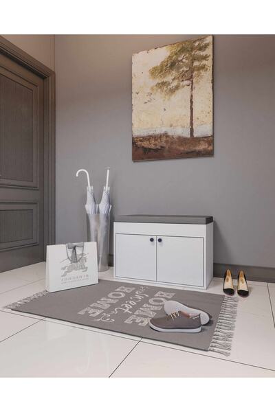 MERLİN MOBİLYA Side 2 Katlı Puf Oturaklı Ayakkabılık