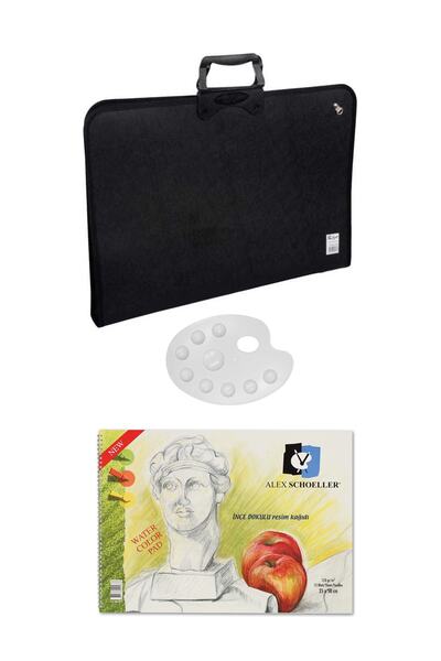 GLANCE Abka Art College 37x54 Cm Siyah Proje Resim Çantası Alex Schoeller Res...