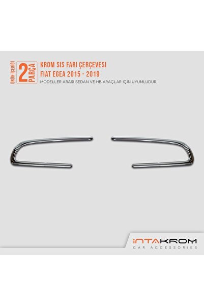 İntachrom Fiat Egea Krom Sis Farı Çerçevesi 2 Prçr 2015 -2020