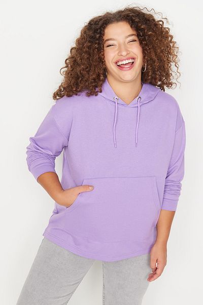 Plus size deals purple sweatshirt