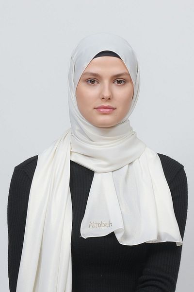Altobeh Βραδινό φόρεμα Glitter Chiffon Shawl-ecru