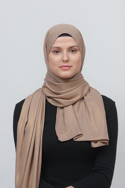 Altobeh Glitter Βραδινό Φόρεμα Chiffon Shawl-light Mink
