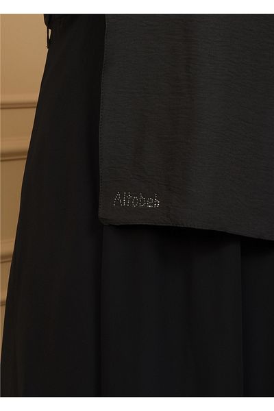 Altobeh Jazz Cotton Hijab Shawl-μαύρο