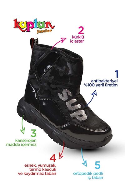 KAPTAN JUNIOR Γούνινες κοριτσίστικες μπότες Fgmk 47600