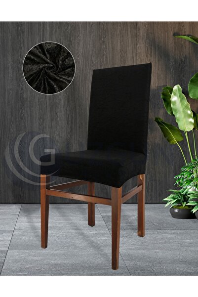 GUZGUN Kaliteli Kadife Sandalye Kılıfı Sandalye Örtüsü Likralı Esnek Lastikli Yıkanabilir