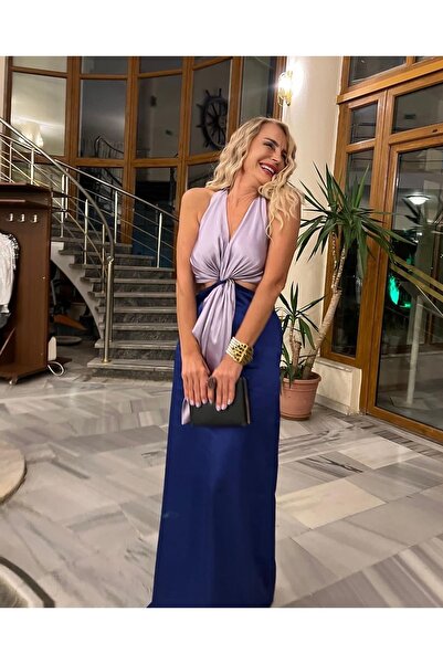 İambabydesign Uzun Saten Etek Bluz Elbise