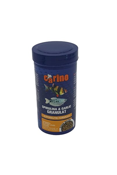 Carino Spirulina & Garlic Granulat Sarımsaklı Balık Yemi 250 Ml