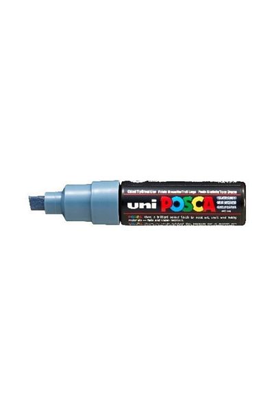 Uni قلم رسم Posca Pc-8k مقاس 8 مم برأس مشطوف رمادي