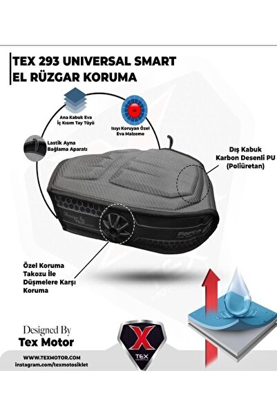Tex 293 Unıversal Smart El Rüzgar Koruma