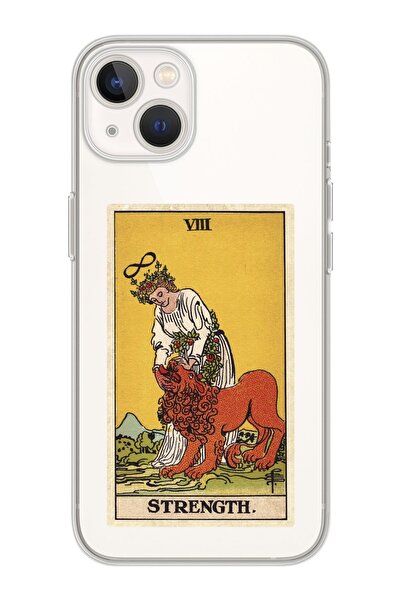 shoptocase Iphone 14 Uyumlu The Strength Tarot Tasarımlı Premium Şeffaf Telef...