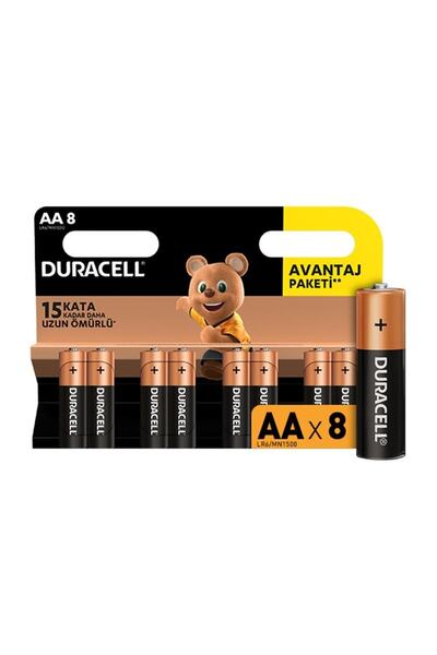Duracell Basıc Ince Kalem Pil 8'li Aaa