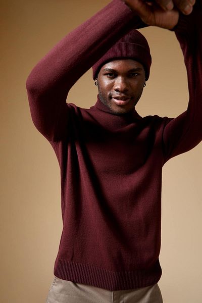DeFacto Slim Fit Turtleneck Knitwear Sweater
