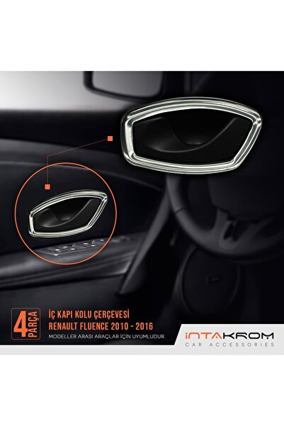 İntachrom Renault Fluence Krom Iç Kapı Kolu Çerçevesi 4 Parça 2010 Ve Üzeri