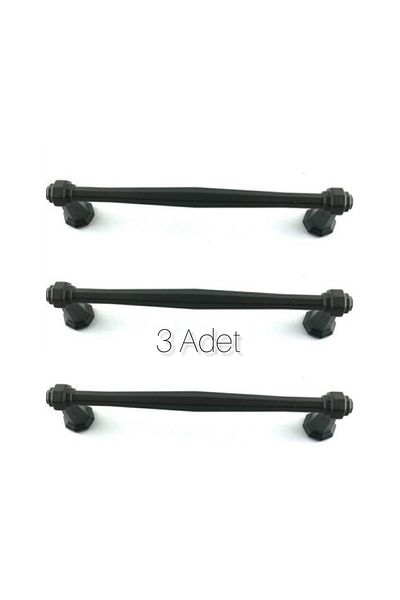 ARON (3 PCS) Column Handle (MATT BLACK) TV Unit Nightstand Dresser Console Kitchen Cabinet Door Handle 160mm
