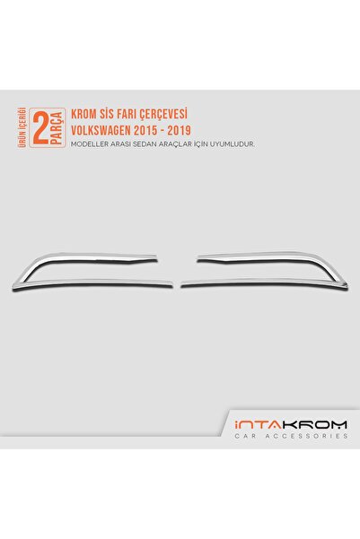 İntachrom Volkswagen Passat B8 Krom Sis Far Çerçevesi 2 Parça 2015 Ve Üzeri