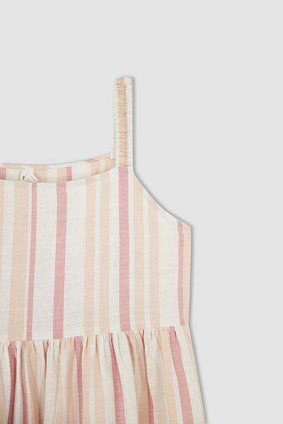 DeFacto Kleid - Beige - Gerüschter Saum