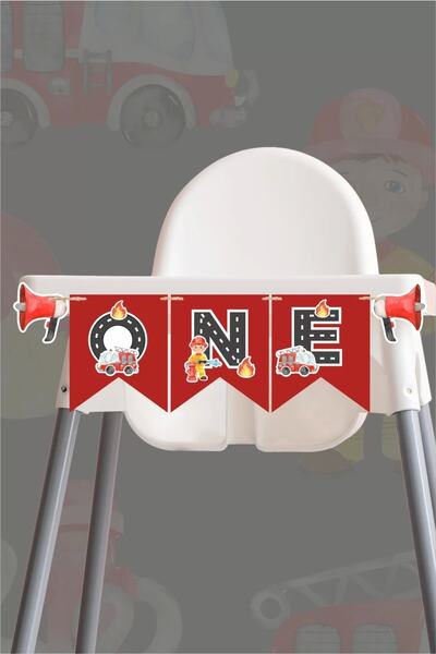 neşeli günlerim Un banner tematic de pompieri *Hârtie groasă