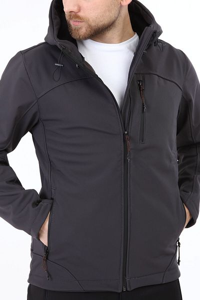 GHASSY CO. Men's Water and Windproof Softshell Sports Jacket with Fleece Inside
