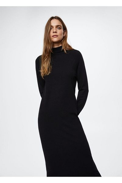 MANGO Woman Turtleneck Knitted Dress