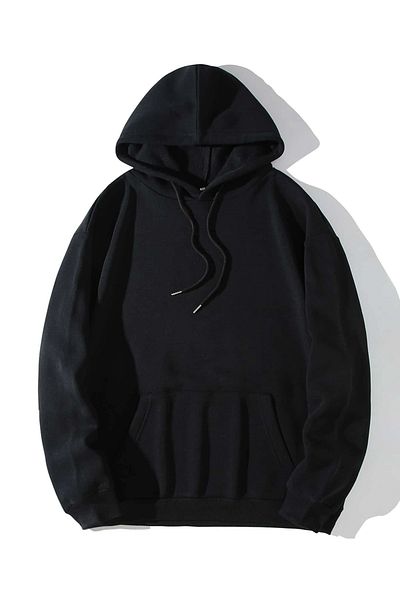 Mad&Calf Unisex Φούτερ με κουκούλα Basic με τσέπες