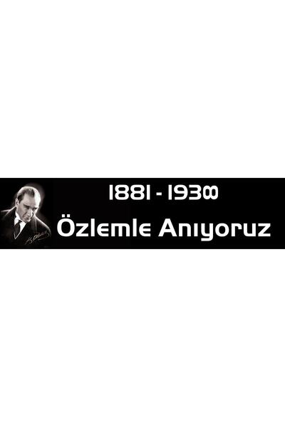 TELLGRAF REKLAM HİZMETLERİ 70x300 Cm Ölçülerinde 10 Kasım Pankartı